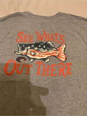 See What's Out There Gray Graphic Fishing Tee